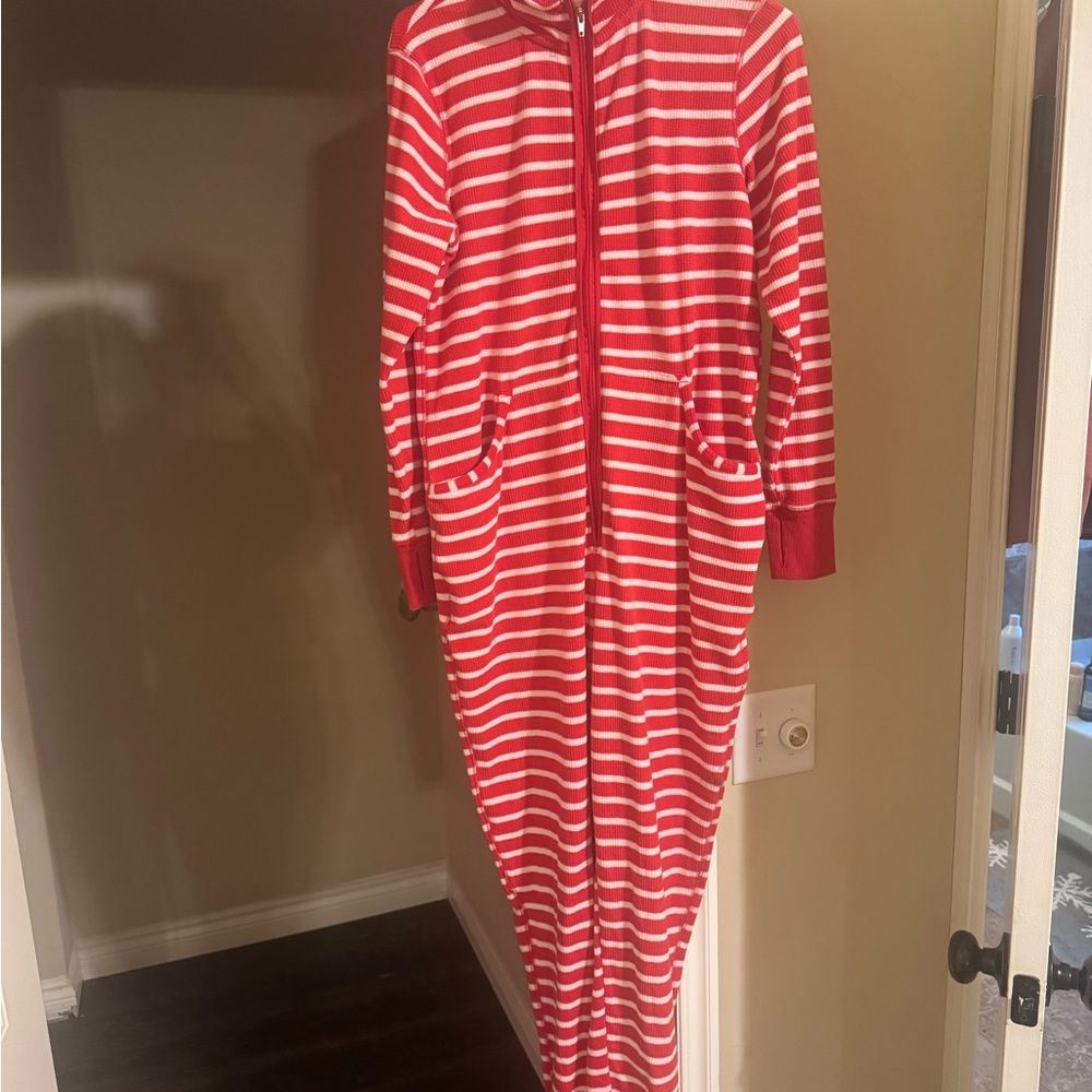 Red and White Striped Kids Pajamas